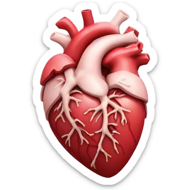 Anatomical heart sticker