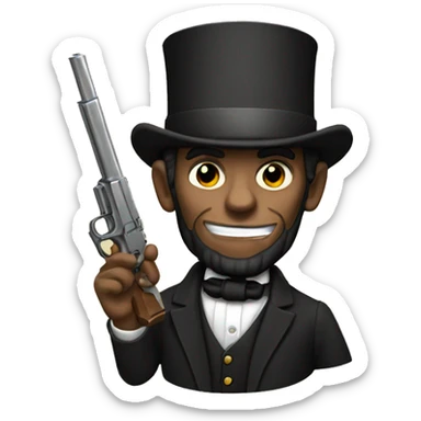 abraham lincoln with a gun sticker