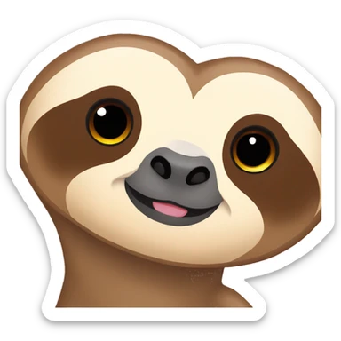 Sloth in love Heart eyes sticker