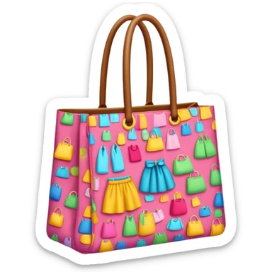 Shop bag with chothes sticker
