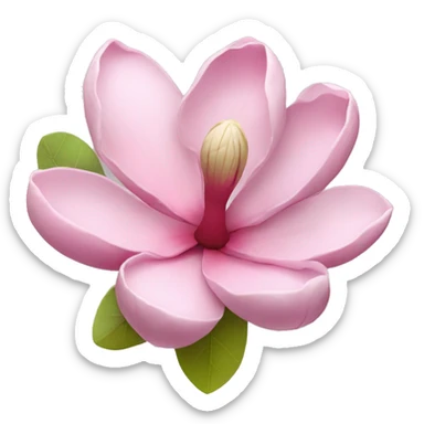 pink magnolia flowers sticker