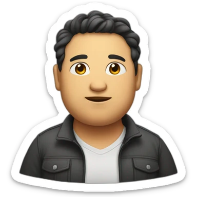 A full person who is fat sticker