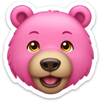 Urso rosa sticker