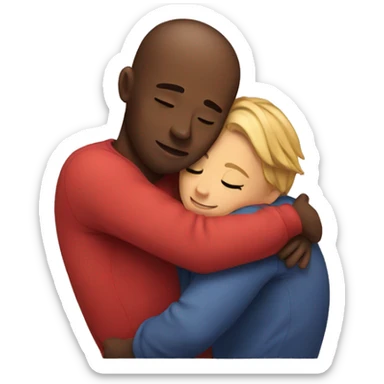 Cuddling with love one sticker