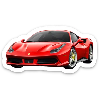 Ferrari 488 GTB - Ferrari (Model Year: 2020) (Iconic colour: Red) sticker