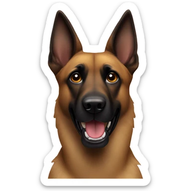 fluffy belgian Malinois sticker