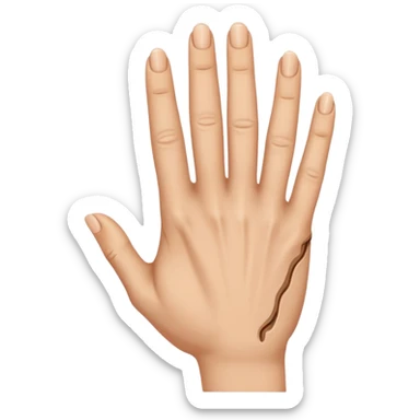 Hand but ring finger missing sticker