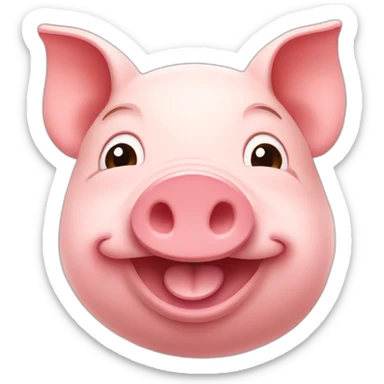 happy animal pig sticker