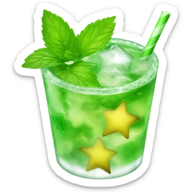 Sparkling stars mojito sticker