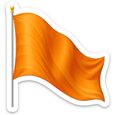 Orange wavy flag sticker