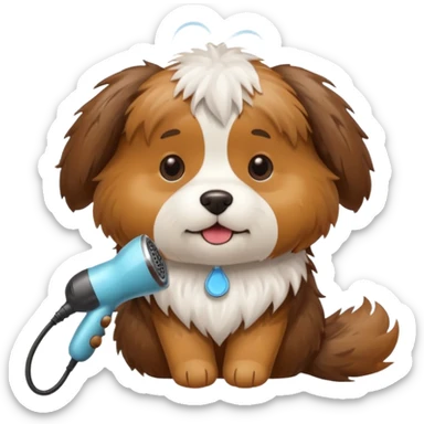 dog hair dryer sticker