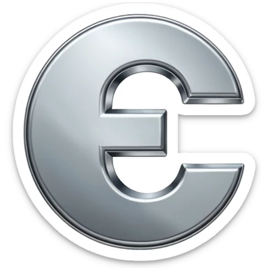 $ dollar metal symbol sticker