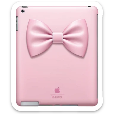 Baby pink iPad with bow on the back sticker