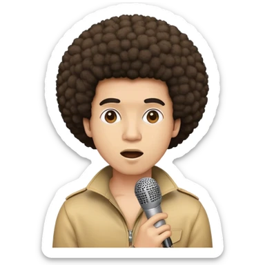 Beatbox with a afro  sticker