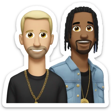 Drake and Travis Scott  sticker