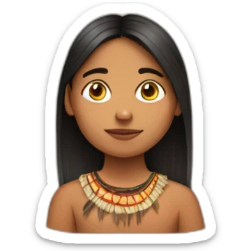 Emoji de un joven indigena con corona sticker