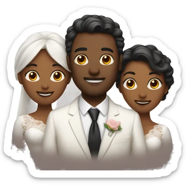 A man married to two women sticker