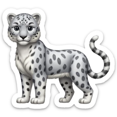 Snow Leopard-full body sticker