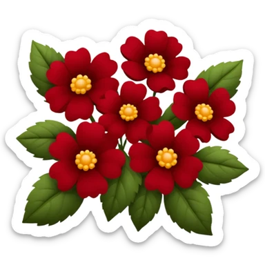 dark red flowers sticker