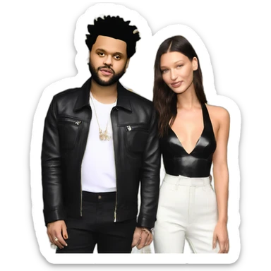 the weeknd and bella hadid sticker