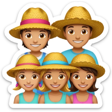 One peice strawhat crew emoji sticker