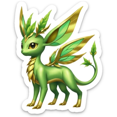 Shiny Exotic Flygon-Leafeon-Celebi-Scyther-Hybrid-Creature sticker