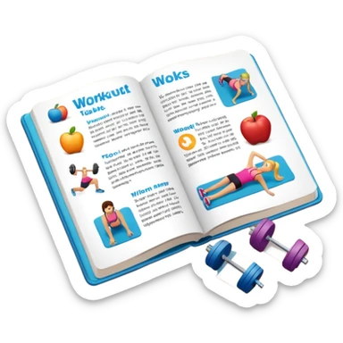 fitness book sticker