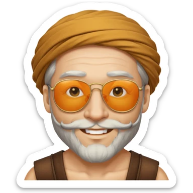 Ivan the Fool wearing sunglasses, cheerful sticker