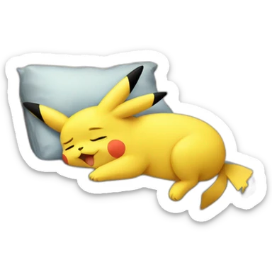 sleeping pikachu sticker