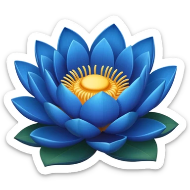 Blue lotus sticker