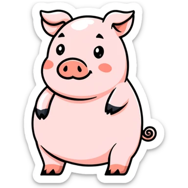Pregnant Pig sticker