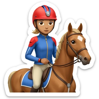 elite horse in endurance with a rider on it sticker