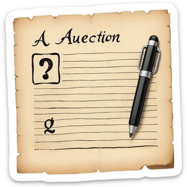 Auction Wil note sticker