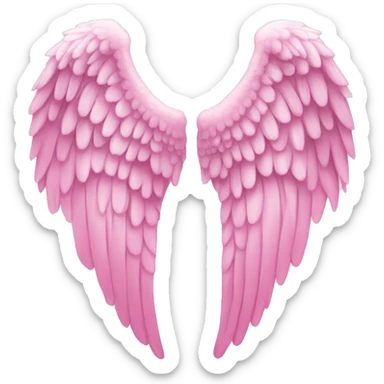 pink angel wing  sticker