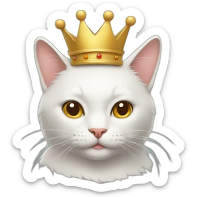 cat with crown sticker