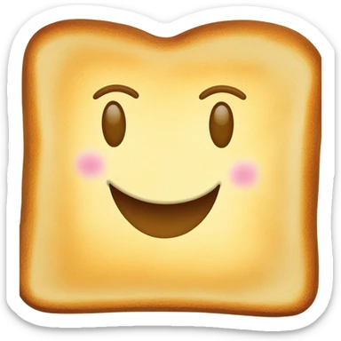 cheerful toast sticker
