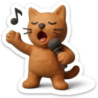 cat singing a song sticker