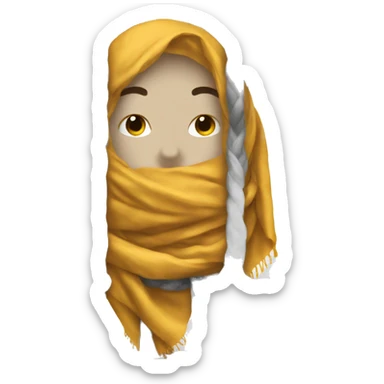 Scarf in The cage sticker