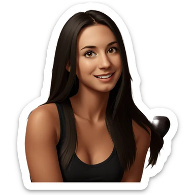 realistic portrait of smiling girl sticker