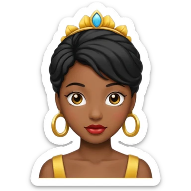 fancy black girl  sticker