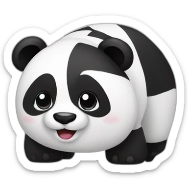 Panda with black and white switched sticker