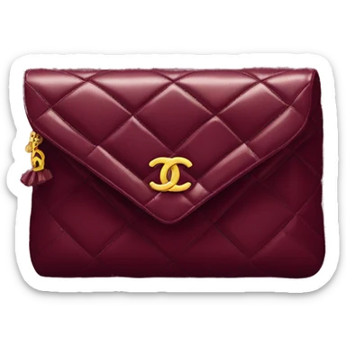 burgundy clutch from Chanel sticker