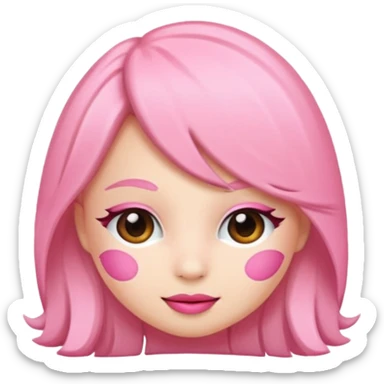 Cute pink coquette emojis sticker