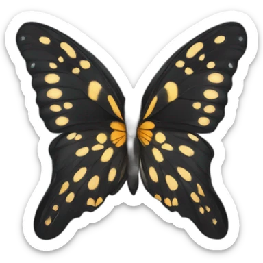 the most beautiful black butterfly sticker
