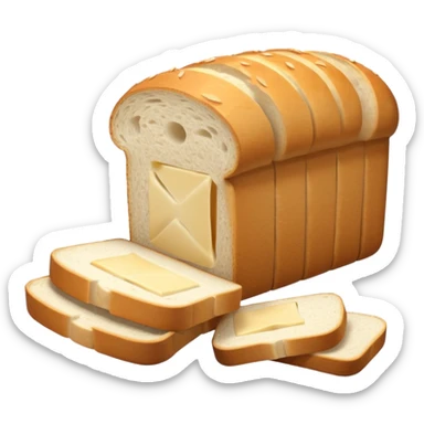 just a sliced bread load simple with cut bread slices on ground remove the face from all bread  sticker
