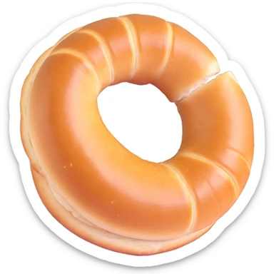 simit with a bite taken out sticker