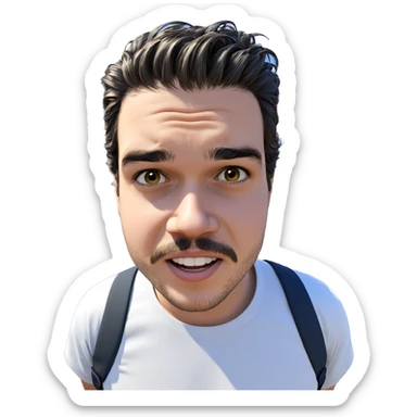 outdoor portrait of a male sticker