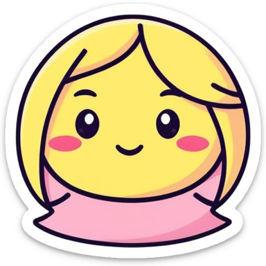 Cute girly emoji  sticker