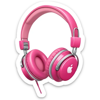 Headphone apple coquette sticker