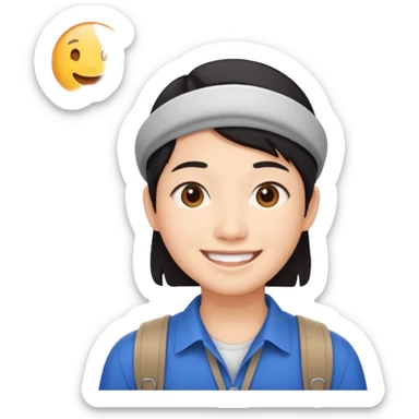 Asian travel youtuber sticker